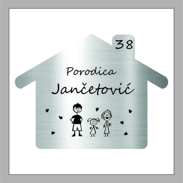 Pločica za prezime D08
